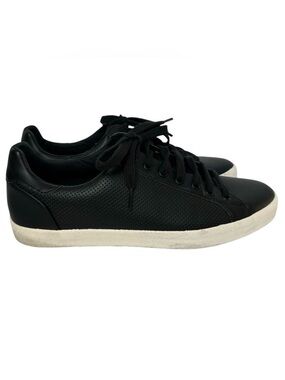 Zara Men’s Black Faux Leather Lace up Sneakers- Size 44/ US 10.5